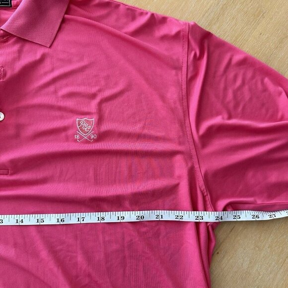 Peter Millar Summer Comfort Pink Golf Short Sleeve Country Club PCC Shirt Sz L - Picture 9 of 10